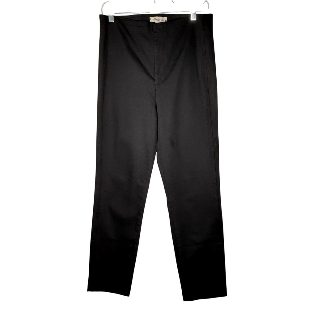 Madewell Fraser Slim Pants Womens 30 Black Stretch Fitted Slim High Rise Pull On